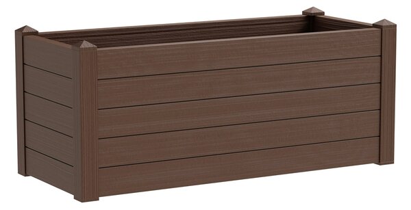 Fioriera da Giardino 100x42x40 cm in Polipropilene Trama 002 Moka Marrone Scuro