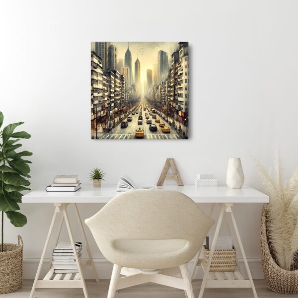 Quadro su tela – Vivacità metropolitana al crepuscolo