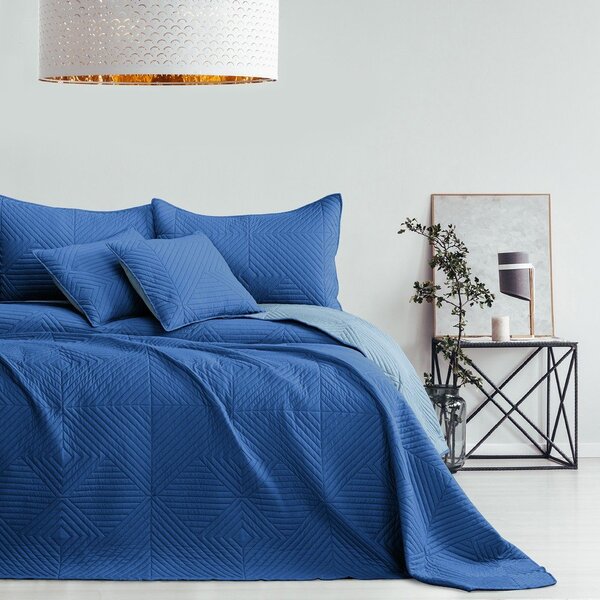 Copriletto blu in microfibra con rivestimento trapuntato 220x240 cm Softa – Restilo