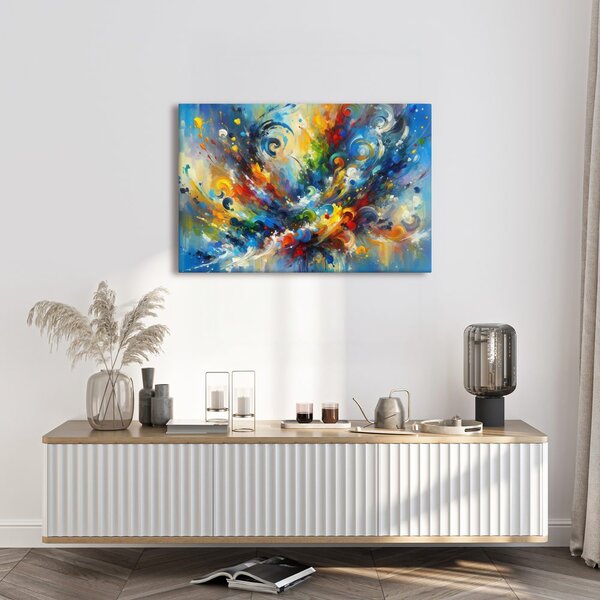 Quadro su tela – Esplosione astratta di colori
