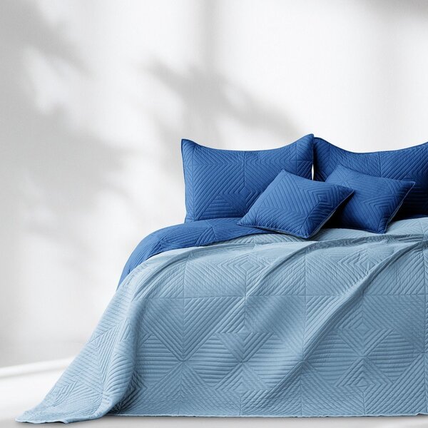 Copriletto blu in microfibra con rivestimento trapuntato 220x240 cm Softa – Restilo