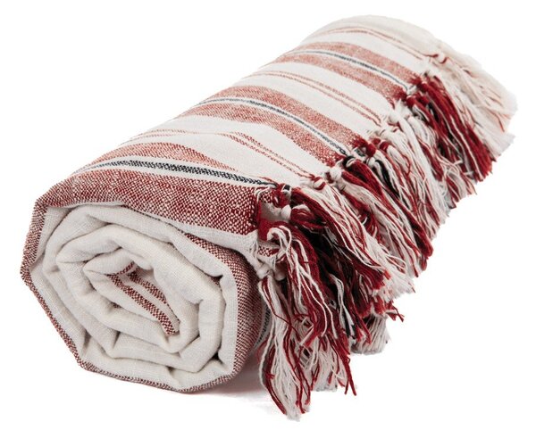 Coperta color terracotta in cotone 150x200 cm Indira – Tiseco Home Studio
