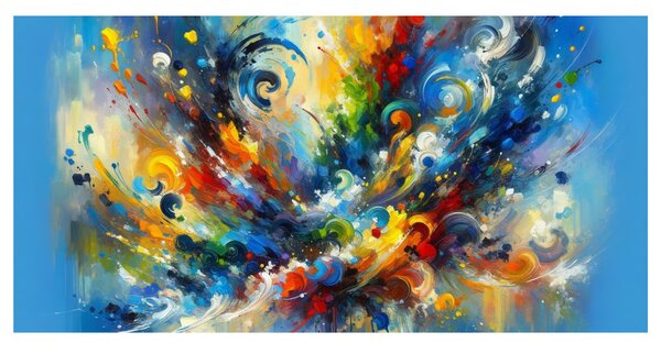 Quadro su tela – Flussi dinamici di colori