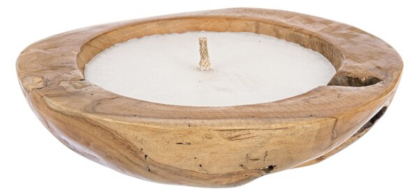 Candela Ø30x8 cm in Legno Akabe Natural