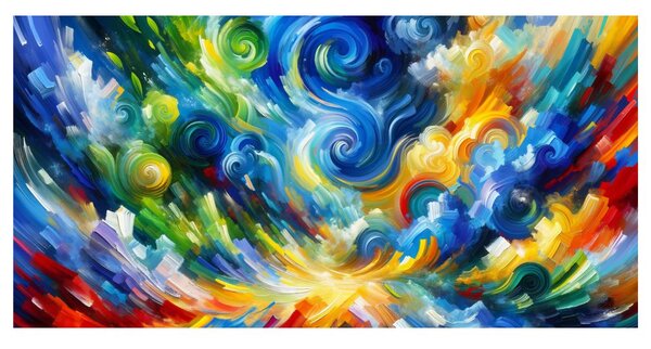 Quadro su tela – Flussi dinamici di colori