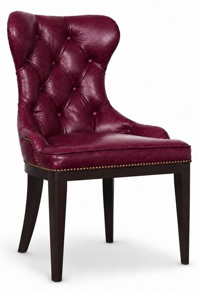 Sedia Cosmo in Pelle Primo Fiore Premium - Struttura Legno Massello - Design Iconico