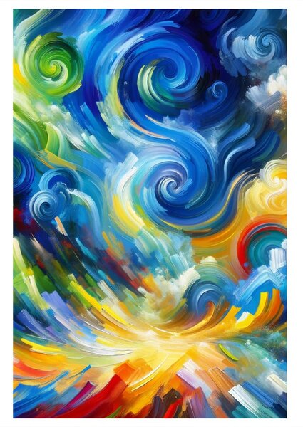 Quadro su tela – Turbinio astratto di colori