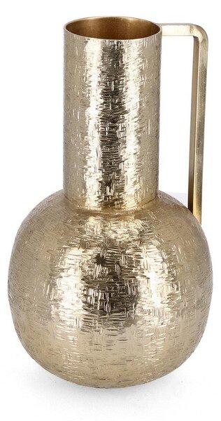 Bottiglia Decorativa Ø17,5x31 cm in Metallo Lathe Oro