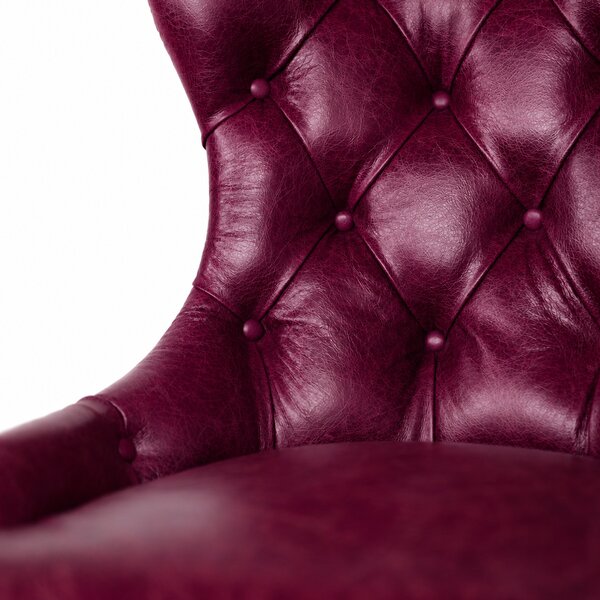 Sedia Cosmo in Pelle Primo Fiore Premium - Struttura Legno Massello - Design Iconico