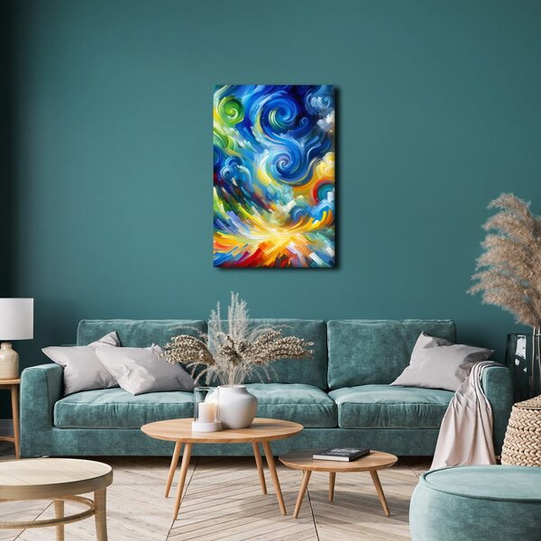 Quadro su tela – Turbinio astratto di colori