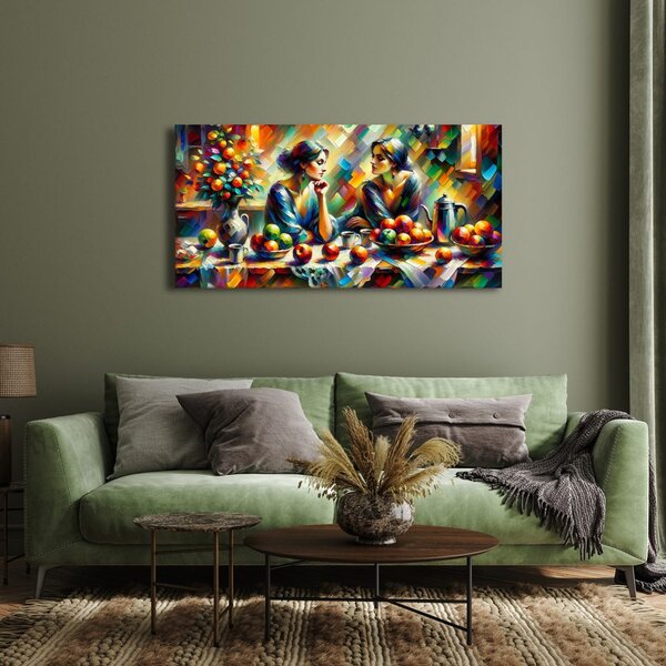 Quadro su tela – Due donne con mele