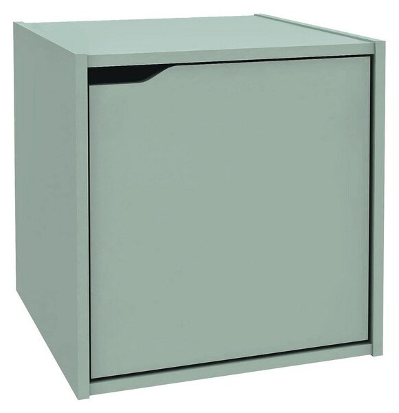 Cubo Composite con Anta 35x35x35 cm in Compensato Verde Salvia