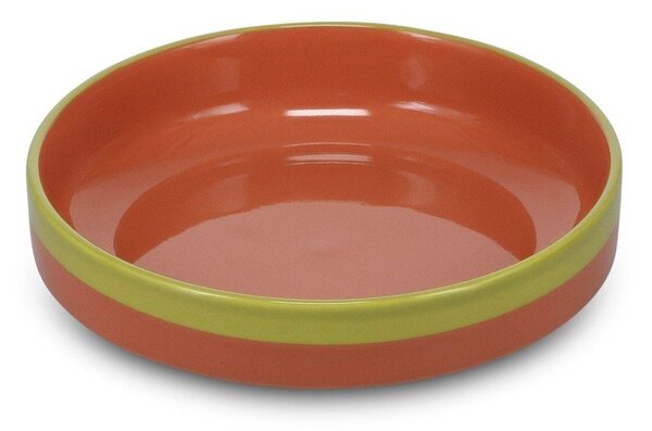 Piatto fondo verde/arancione in gres ø 21 cm Duo – ONA