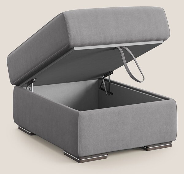 Sun pouf apribile contenitore in microfibra smacchiabile T11 grigio