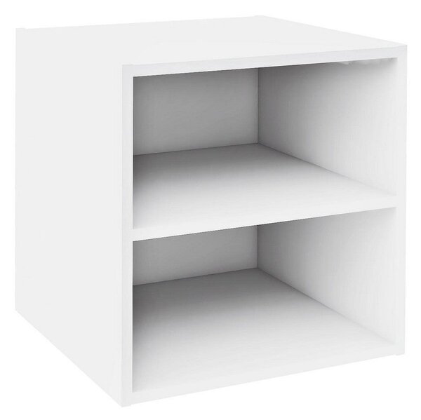 Cubo Composite con Mensola 35x35x35 cm in Compensato Bianco