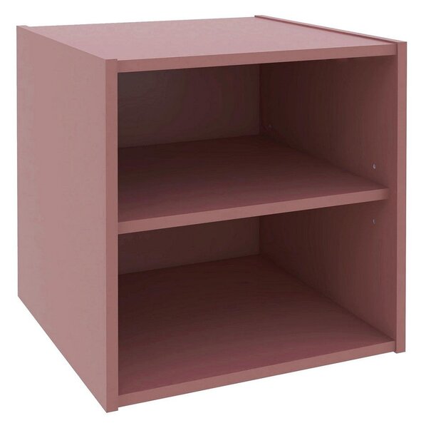 Cubo Composite con Mensola 35x35x35 cm in Compensato Mattone