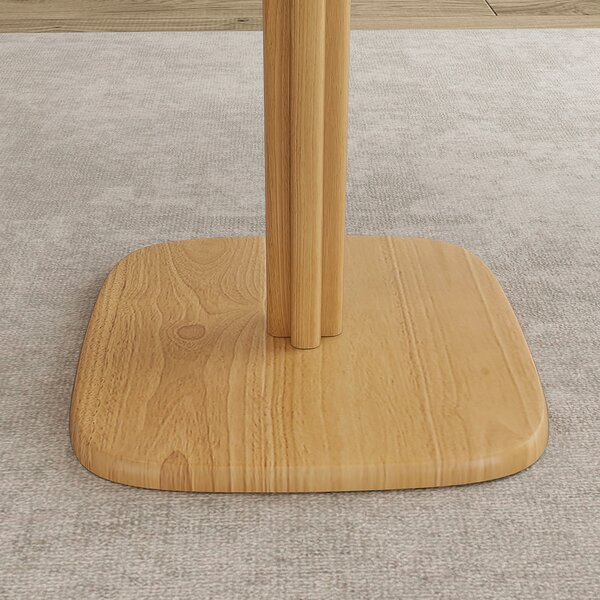 HOMCOM Tavolo da Pranzo in Legno, Tavolo da Cucina Quadrato per 4 Persone, per Spazi Ridotti, 70x70x75 cm, Legno Naturale | Aosom Italy
