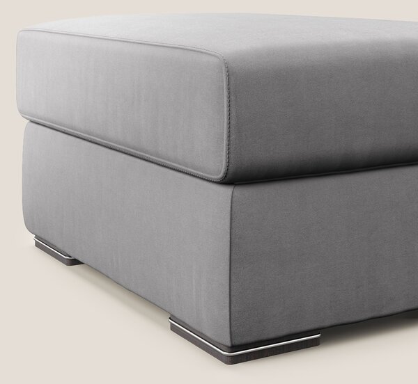 Sun pouf apribile contenitore in microfibra smacchiabile T11 grigio