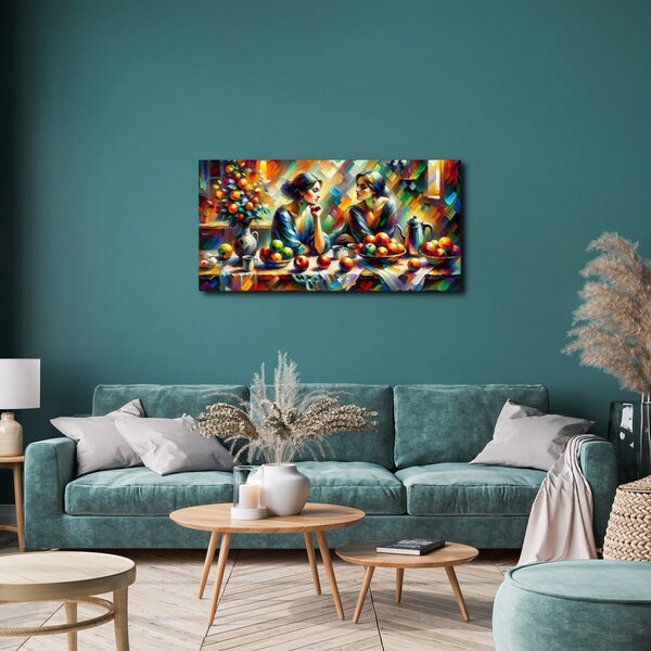 Quadro su tela – Due donne con mele
