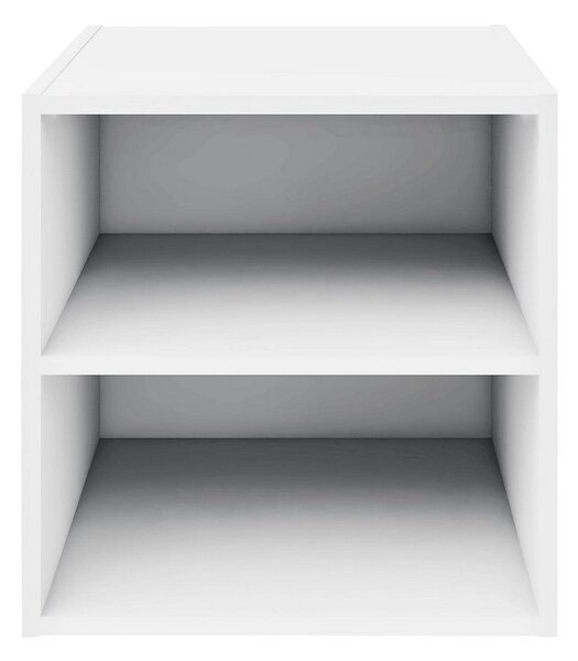 Cubo Composite con Mensola 35x35x35 cm in Compensato Bianco
