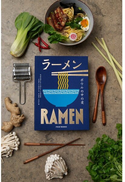 Bacchette in set blu in acciaio inox/in bambù per 2 persone The Essentials - Ramen Tools – Printworks