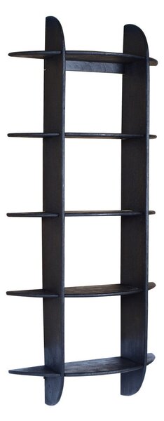 Mensola da Parete 5 Pezzi 70x22x160 cm in Legno di Mango Westwood Nero
