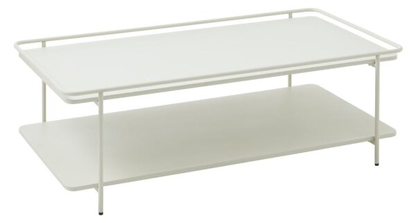 Tavolino da salotto grigio chiaro in metallo 55x110 cm Yuba – Unique Furniture