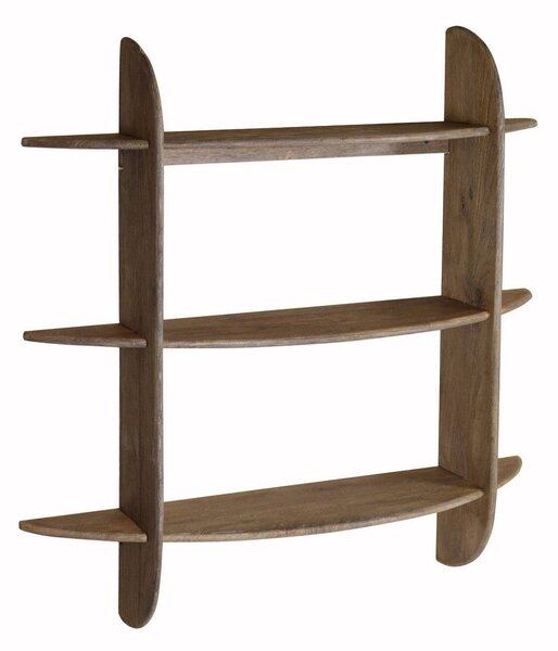 Mensola da Parete 3 Ripiani 100x23x100 cm in Legno di Mango Westwood Rustic Brown