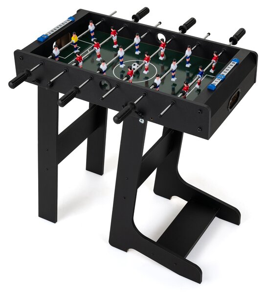 Costway Calcio balilla da tavolo pieghevole, Gioco calcio balilla da interno per sala giochi feste e serate in famiglia Nero