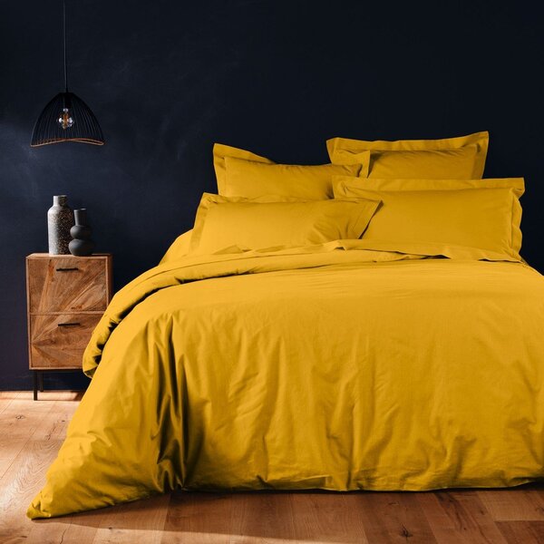 Copripiumino giallo in cotone per letto matrimoniale/per letto esteso 240x220 cm Lina – douceur d'intérieur