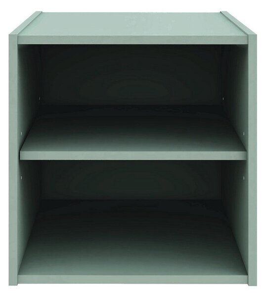 Cubo Composite con Mensola 35x35x35 cm in Compensato Verde Salvia