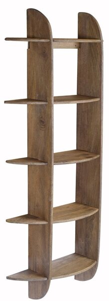 Mensola da Parete 5 Pezzi 70x22x160 cm in Legno di Mango Westwood Rustic Brown