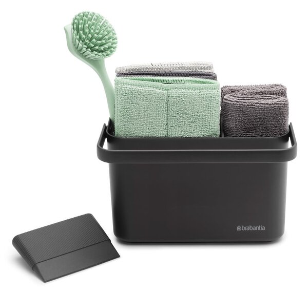 Set per lavare i piatti grigio scuro in plastica riciclata SinkSide – Brabantia