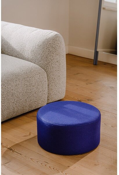 Poggiapiedi blu con rivestimento in lana Folk – noo.ma