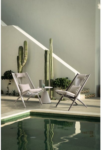 Tavolino da giardino rotondo in alluminio ø 50 cm Aloha – Bizzotto