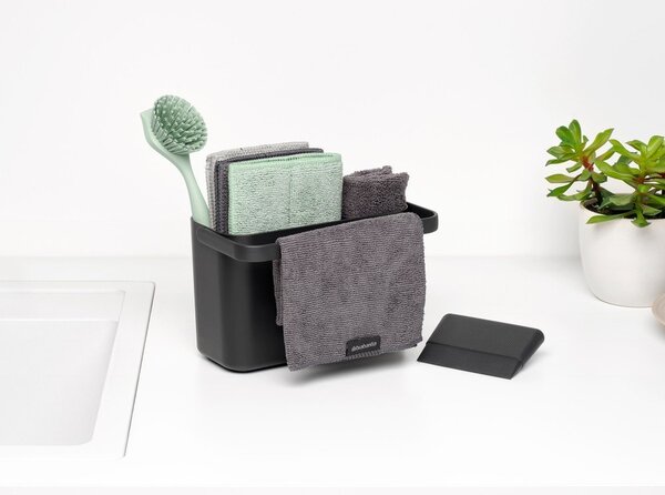 Set per lavare i piatti grigio scuro in plastica riciclata SinkSide – Brabantia