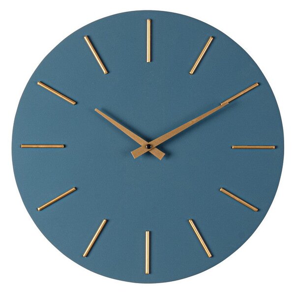 Orologio da Parete Ø40x5 cm in Legno TimeLine Blu