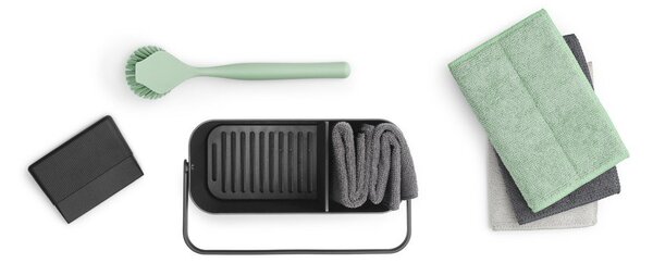 Set per lavare i piatti grigio scuro in plastica riciclata SinkSide – Brabantia