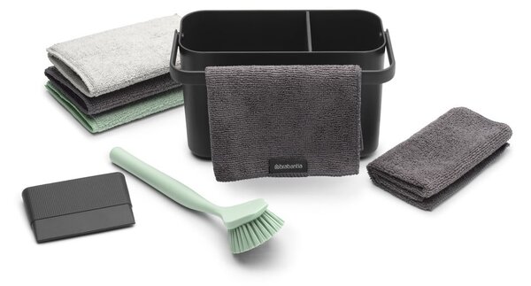 Set per lavare i piatti grigio scuro in plastica riciclata SinkSide – Brabantia