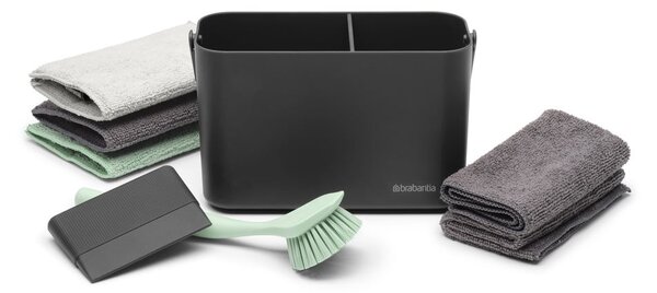 Set per lavare i piatti grigio scuro in plastica riciclata SinkSide – Brabantia