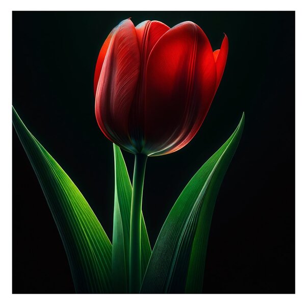 Quadro su tela – Fiore di tulipano nella notte