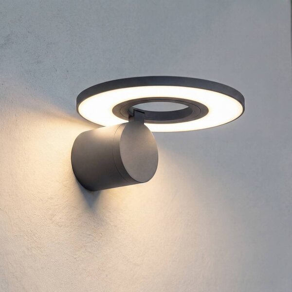 Applique da esterni a LED Tovio Arcchio, Alluminio / Grigio / Zincato, Alluminio, Moderno, Applique LED da esterni