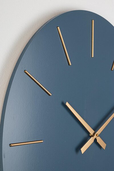 Orologio da Parete Ø60x5 cm in Legno TimeLine Blu