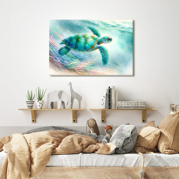 Quadro su tela – Tartaruga marina nell'oceano