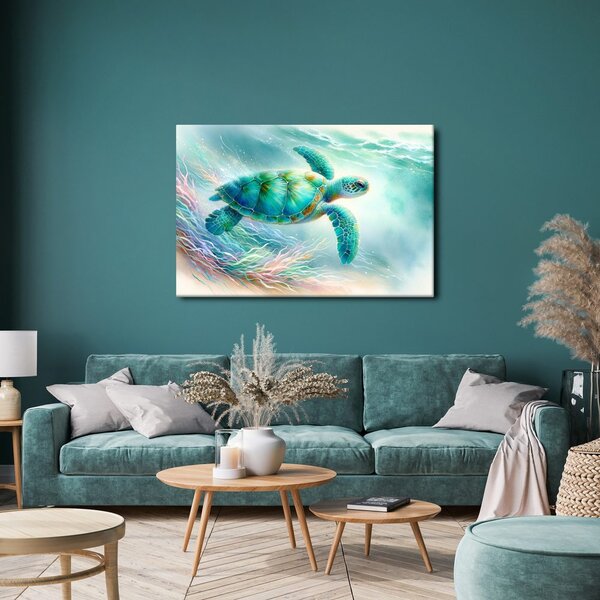 Quadro su tela – Tartaruga marina nell'oceano