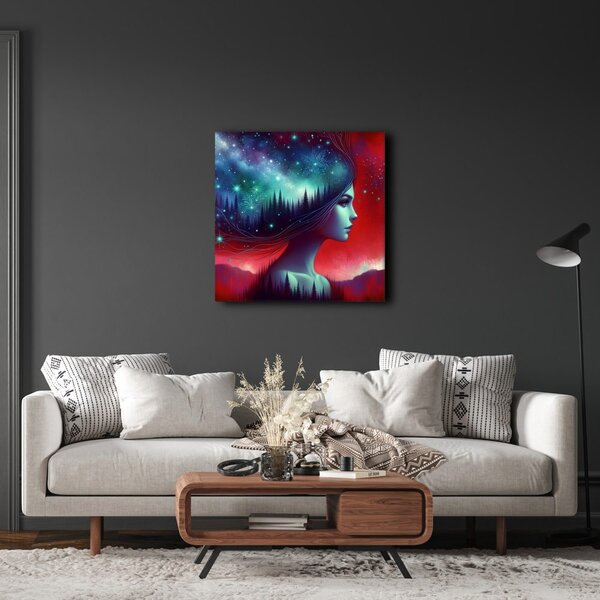Quadro su tela – Galassia onirica e silhouette