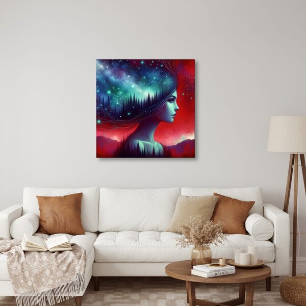 Quadro su tela – Galassia onirica e silhouette