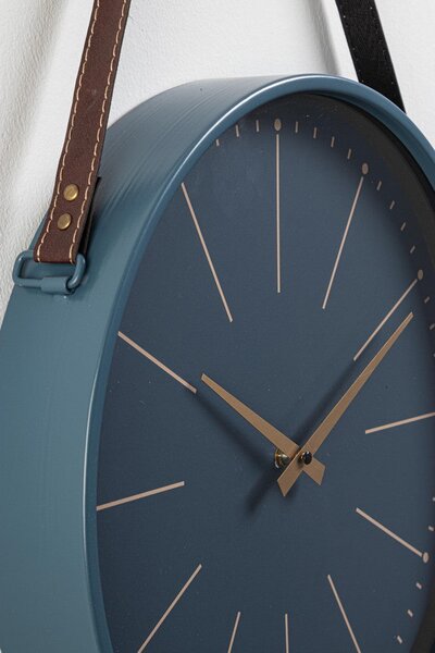 Orologio da Parete 40x6x66 cm in Legno Timely Blu