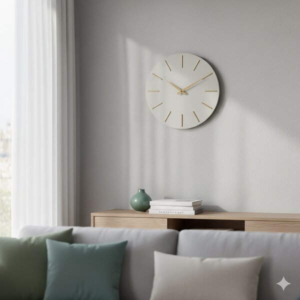 Orologio da Parete Ø40x5 cm in Legno TimeLine Tortora
