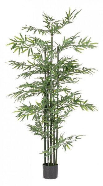 Set 2 Piante Artificiali di Bamboo Ø90x190 cm in Plastica con Vasi Verde
